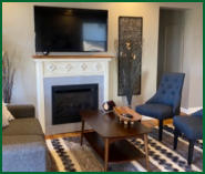 Living area w/ gas fireplace